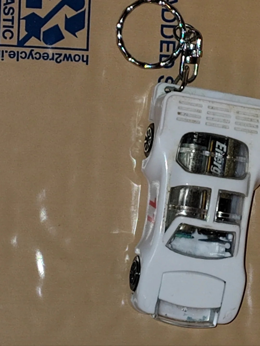 Vintage Eveready T-top Sports Car Number 11 Key Chain Flashlight - Picture 6 of 6